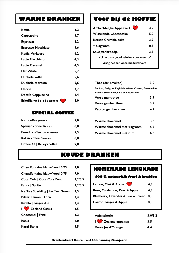 Drankkaart pagina 1 2026